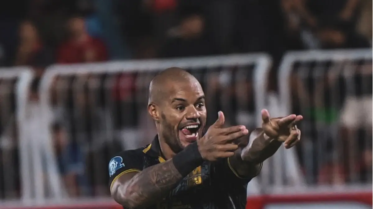 Penyerang Malut United David da Silva. 