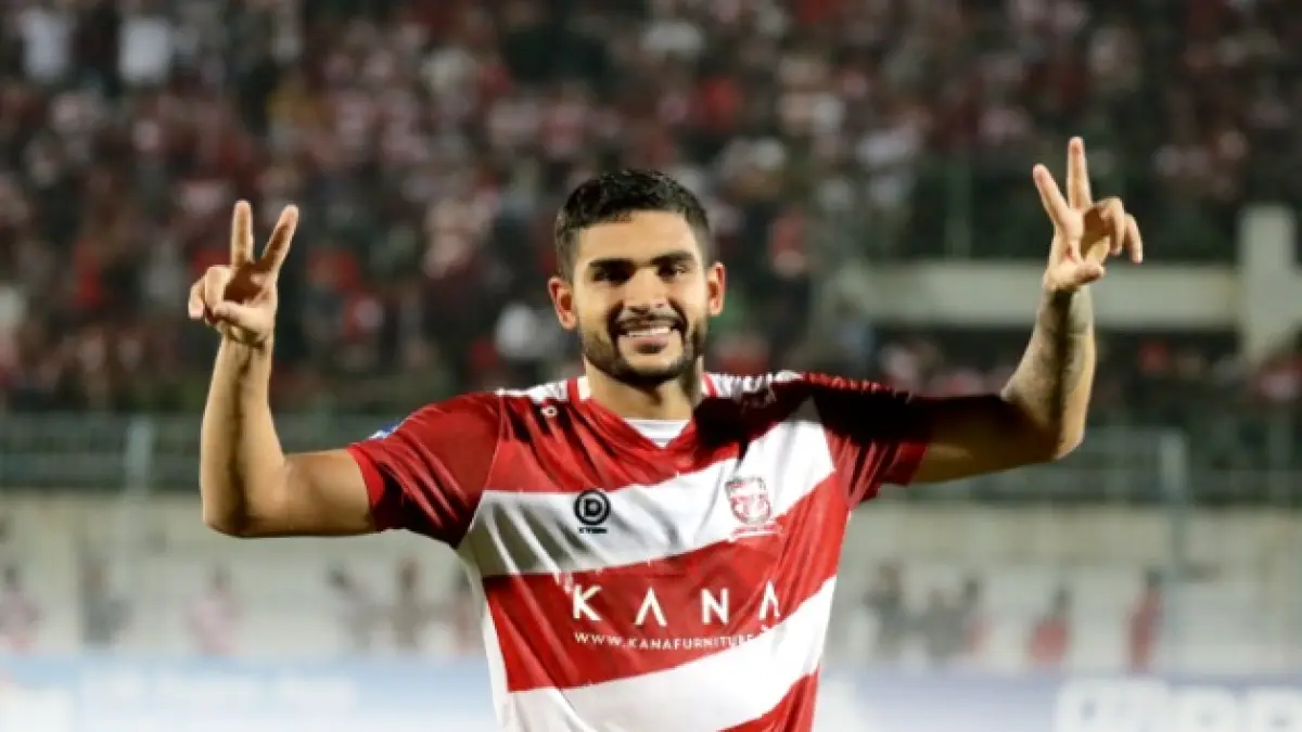 Penyerang Madura United Junior Brandao. (MADURA UNITED)
