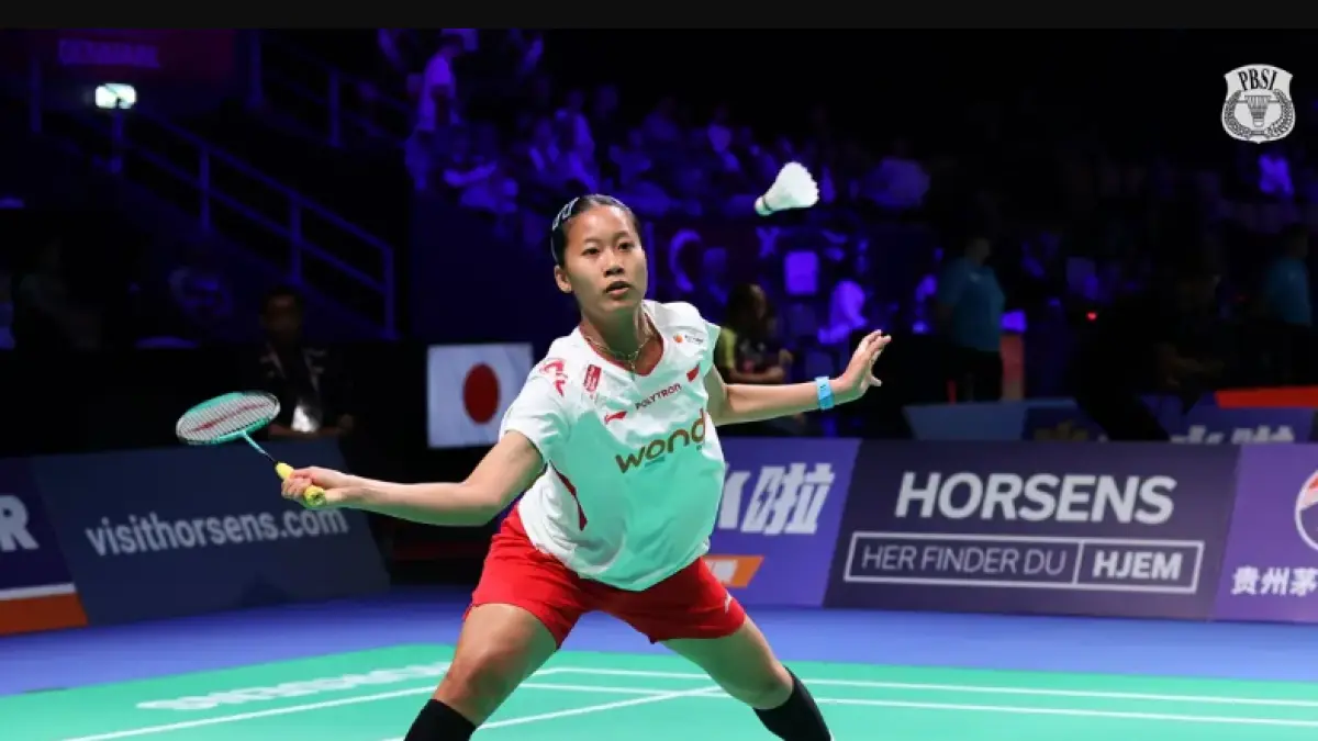 Putri Kusuma Wardhani berlaga di Uber Cup 2026. (PBSI) 