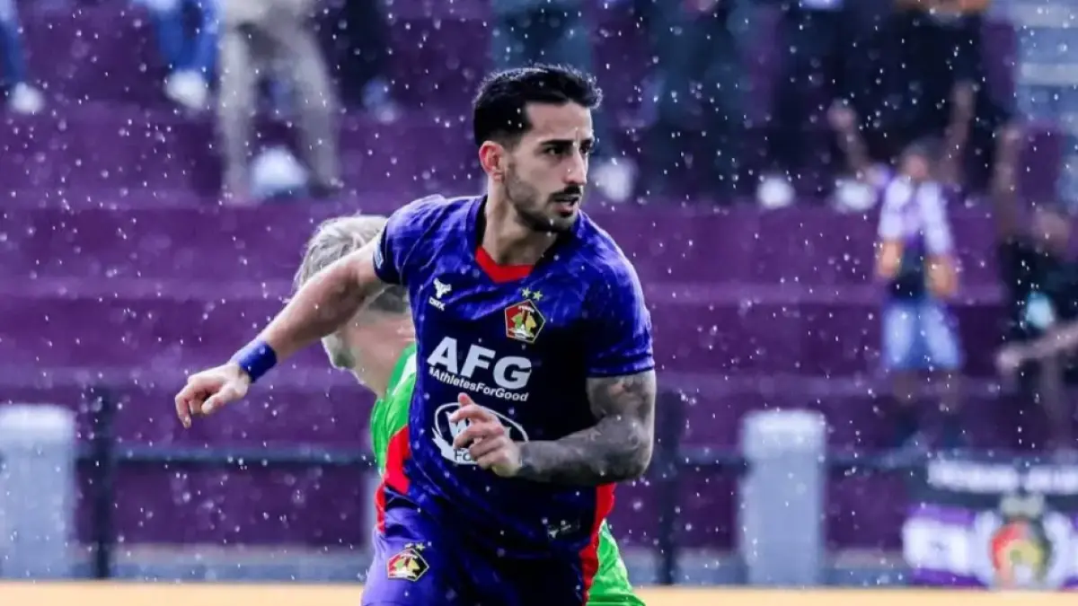 Ernesto Gomez, pemain Persik kediri mencetak gol ke gawang Arema FC, (3/5/2026). (JPcom)