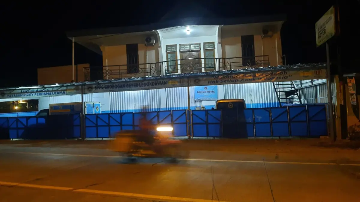 DITUTUP: Kondisi salah satu SPPG di Kabupaten Grobogan yang sempat di-suspend. 