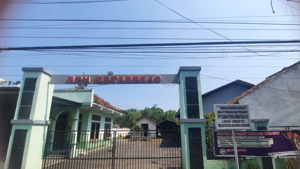 EKONOMI SYARIAH: Kondisi RPH Getasrejo di Kecamatan Grobogan, Kabupaten Grobogan yang diusulkan rehabilitasi. 
(INTAN MAYLANI SABRINA/RADARPATI.ID)