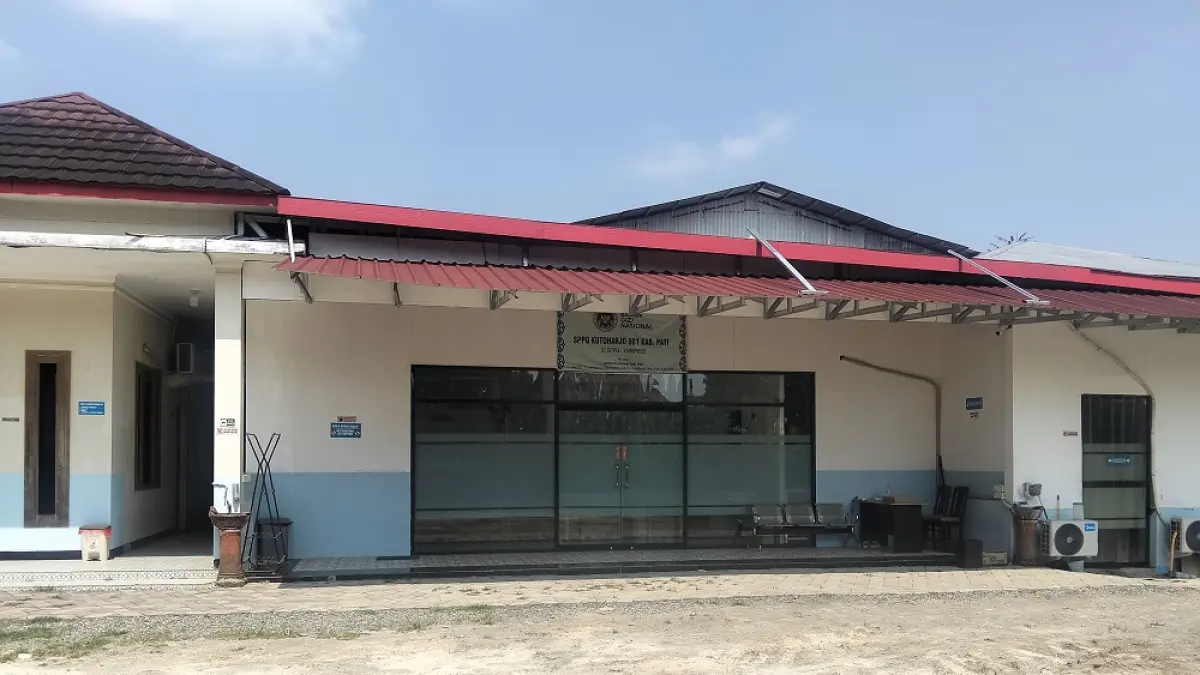 SEPI: Kondisi SPPG Kutoharjo pasca BGN memberhentikan sementara belum lama ini. (ANDRE FAIDHIL FALAH/RADAR PATI)