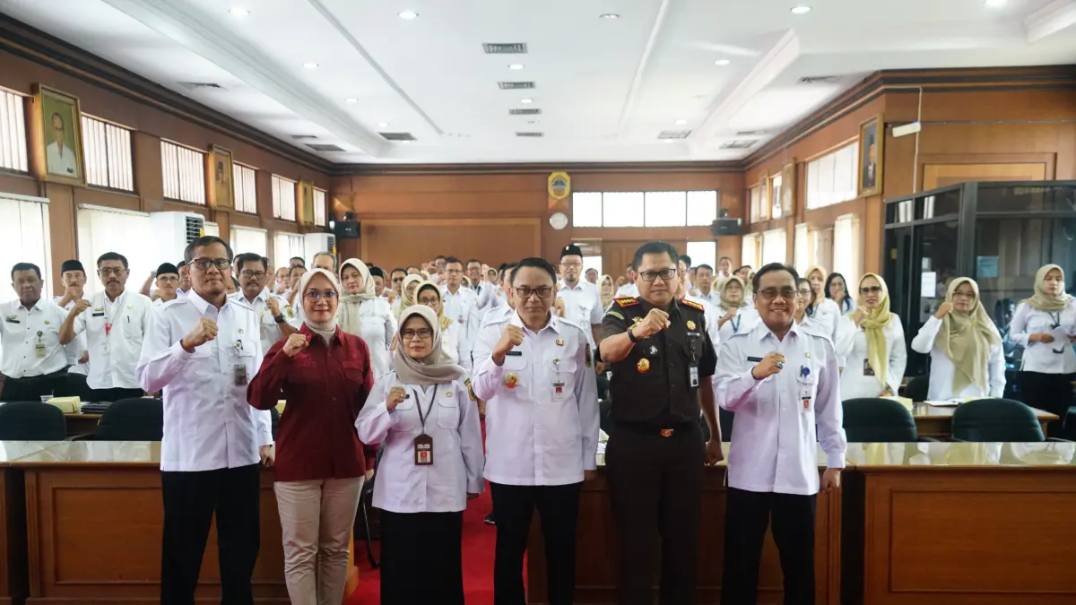 Pendidikan antikorupsi di lingkungan sekolah khususnya di masa SPMB oleh Plt Bupati Pati Risma Ardhi Chandra. (HUMAS PATI)
