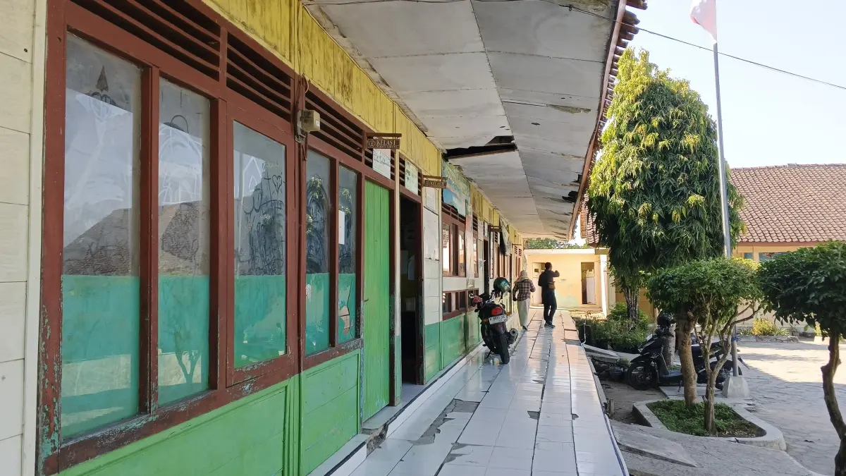 SEPI : Kondisi Sekolah Dasar Negeri (SDN) 1 Temengeng, Kecamatan Sambong yang belum mendapatkan siswa. (ARIF FAKHRIAN KHALIM/RADAR PATI)