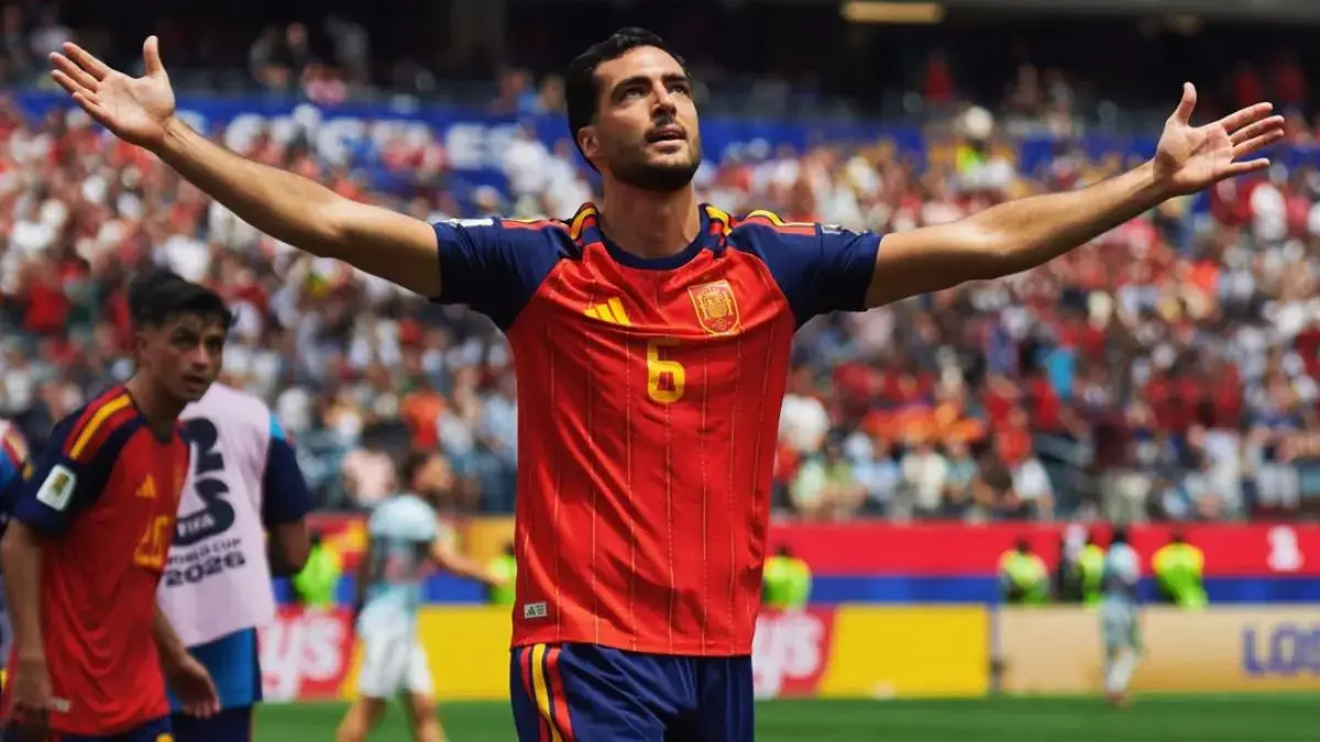 Mikel Merino mencetak gol pada menit ke-88 untuk memastikan kemenangan 2-1 Spanyol atas Belgia dan mengantar La Roja ke semifinal Piala Dunia 2026. (Instagram/@sefutbol)