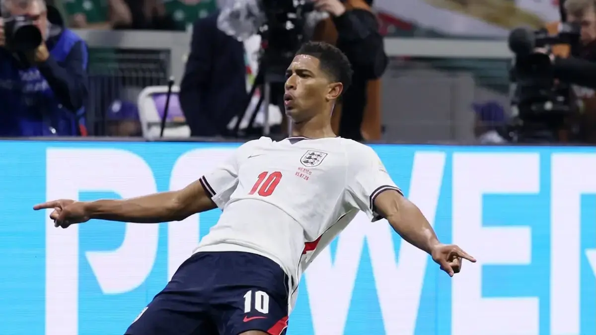 Jude Bellingham merayakan gol usai timnya menang. (Dok. IG/@england)