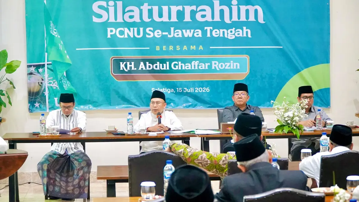 SILATURAHIM: Ketua Tanfidziyah PWNU Jawa Tengah KH Abdul Ghaffar Rozin atau Gus Rozin resmi menyatakan maju sebagai calon Ketua Umum Pengurus Besar Nahdlatul Ulama (PBNU) pada Muktamar ke-35 NU.