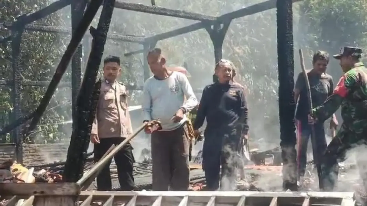Kebakaran rumah di Grobogan. (POLRES GROBOGAN)