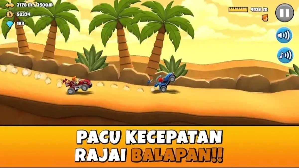 
ASAH KEMAMPUAN: Tampilan game Rush to Race: Hill Racing di mobile phone. (TANGKAPAN LAYAR GOOGLE PLAY) 
