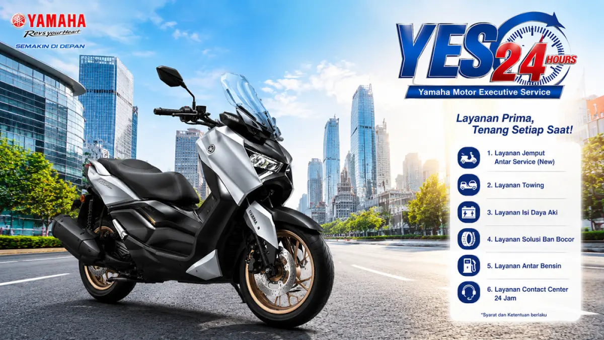 Sepeda motor Yamaha XMAX 250 tampil gagah. (Yamaha Motor/AI/ABD ROCHIM)