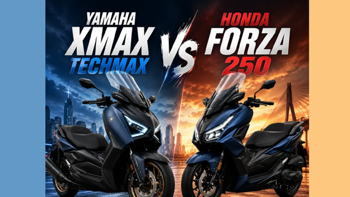 Yamaha XMax Techmax Vs Honda Forza 250. (AI/ABD ROCHIM)