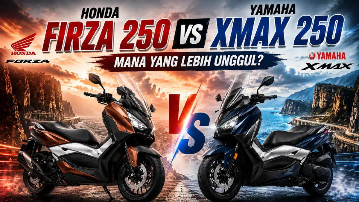 Honda Forza 250 Vs Yamaha Xmax 250. (AI)