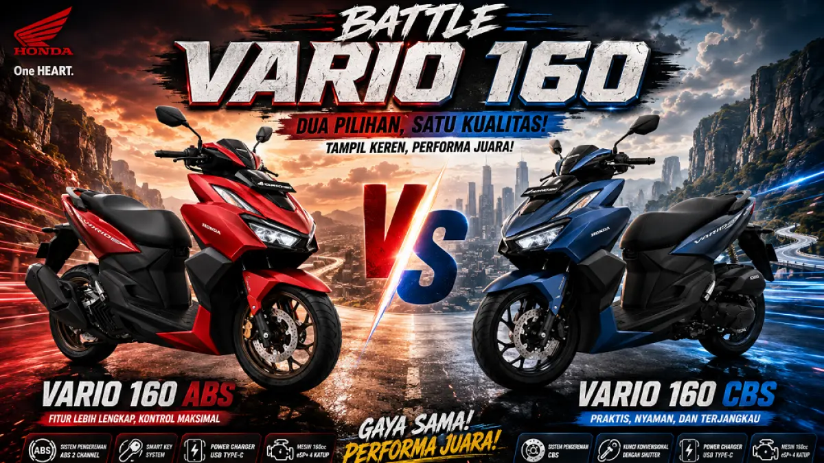 Honda Vario 160 ABS Vs Vario 160 CBS. (AI/ABD. ROCHIM)