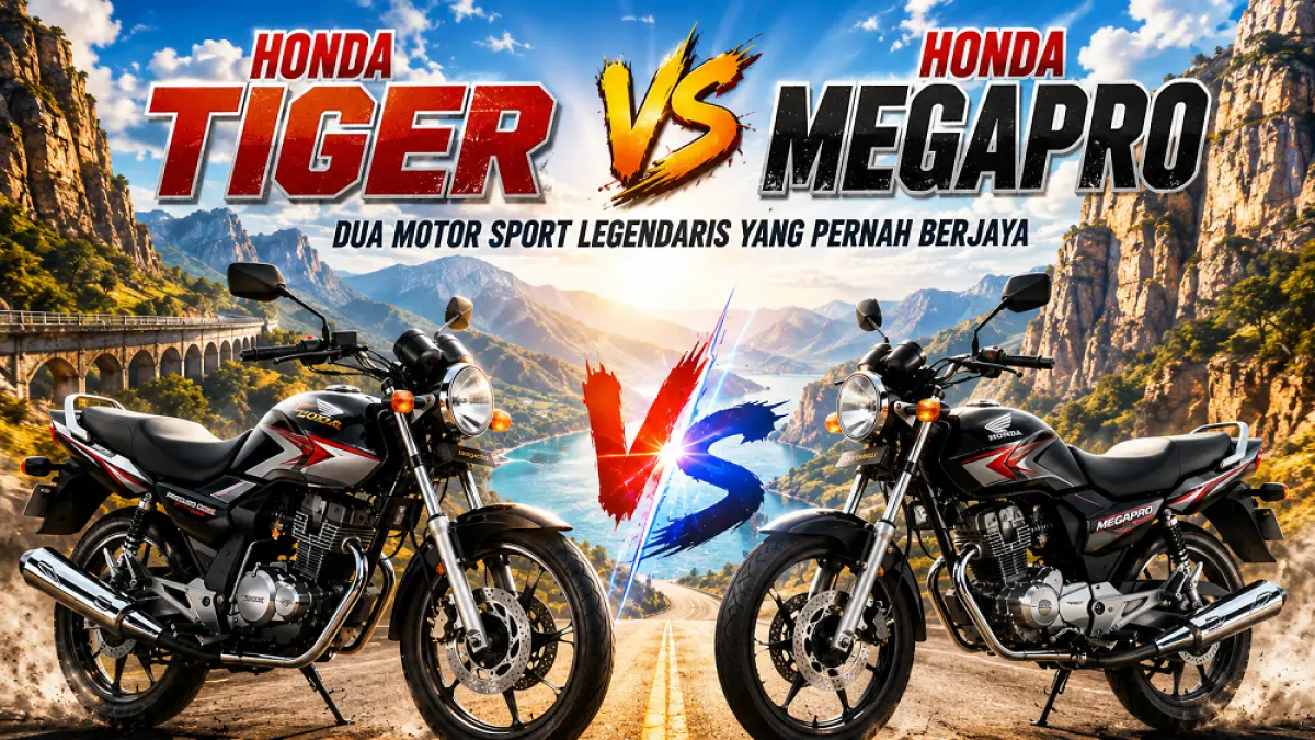 Motor Legendaris Honda Megapro Vs Honda Tiger. (AI/ABD.ROCHIM)