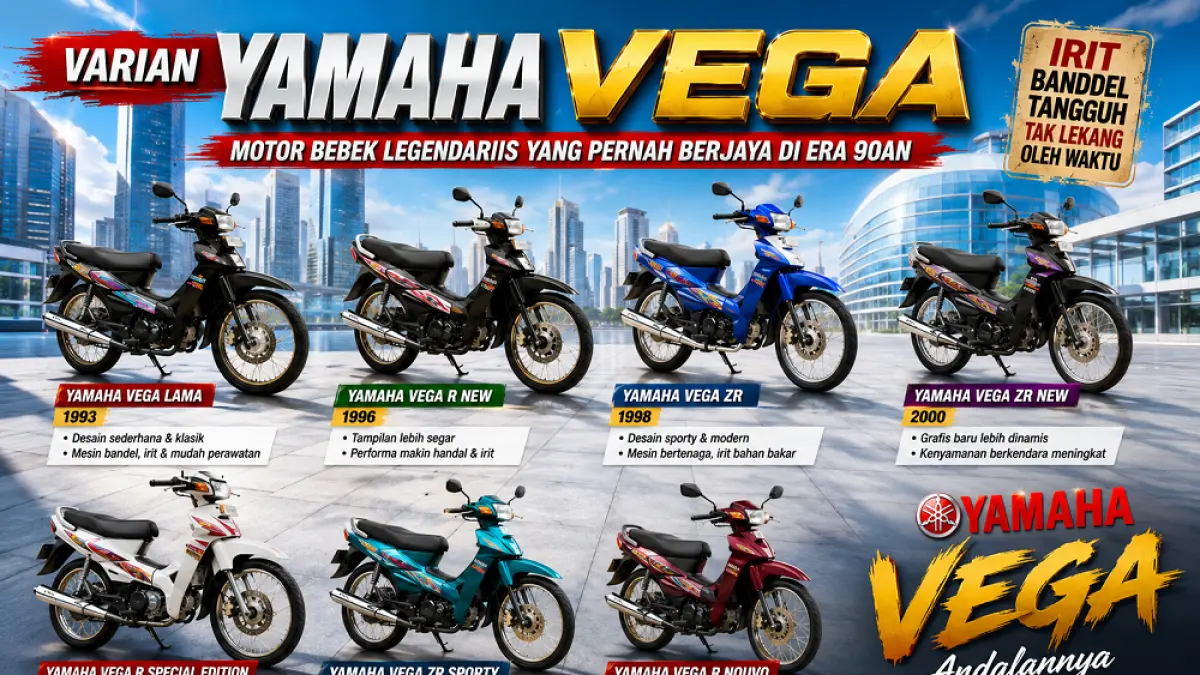 Yamaha Vega dari masa ke masa. (AI/ABD. ROCHIM)