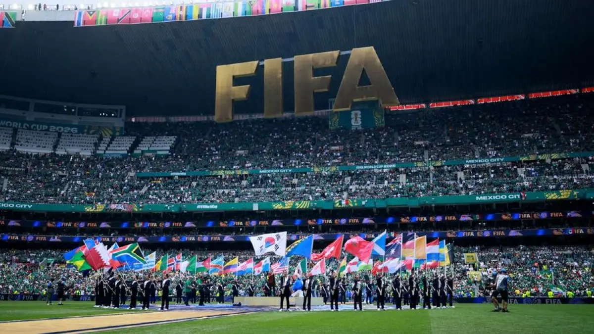 Pemandangan umum di dalam stadion menjelang pertandingan Grup A FIFA World Cup 2026 antara Mexico national football team dan South Africa national football team di Estadio Azteca