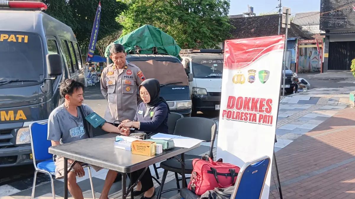 Sidokkes Polresta Pati Berikan Pemeriksaan Kesehatan Gratis bagi Masyarakat