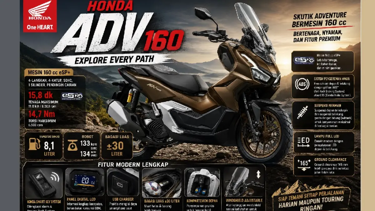 Honda ADV160. (AHM/AI/ABD. ROCHIM)