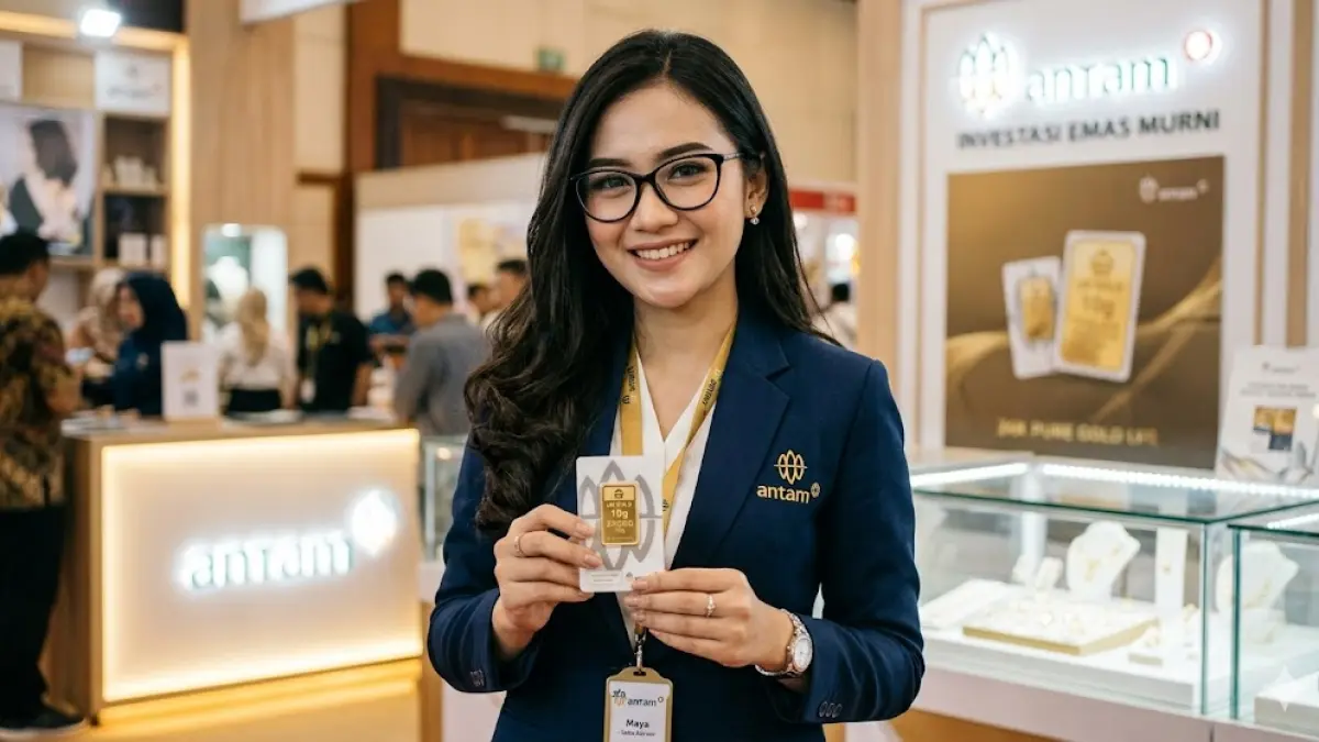 Ilustrasi emas antam