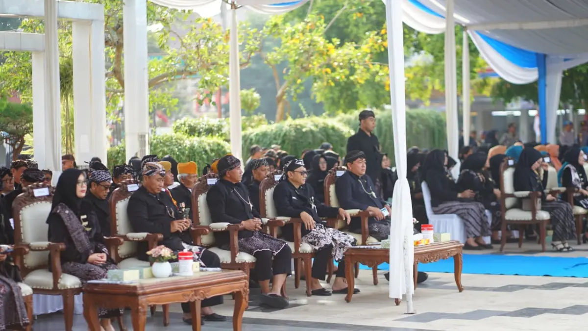 Upacara Peringatan Hari Jadi ke-703 Kabupaten Pati Tahun 2026 di Alun-Alun Kabupaten Pati, Jumat (7/8/2026). (HUMAS PEMKAB PATI/RADAR PATI)