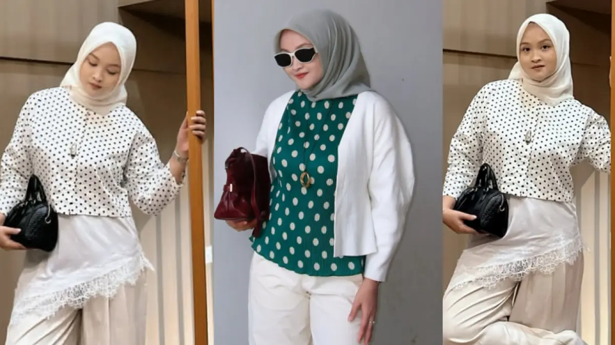 FASHION: Polkadot tak lagi jadul. (INTAN MAYLANI/RADAR PATI)