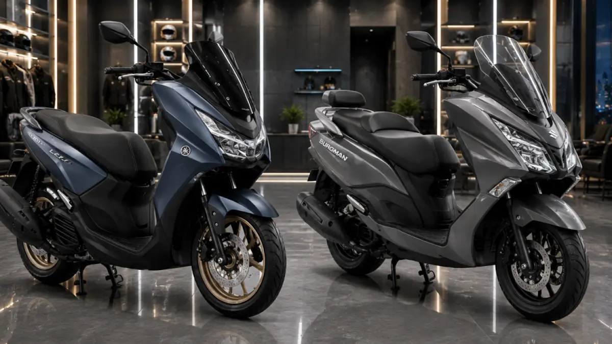 Yamaha Lexi 125 dan Suzuki Burgman Street 125EX. (AI/ABD. ROCHIM)