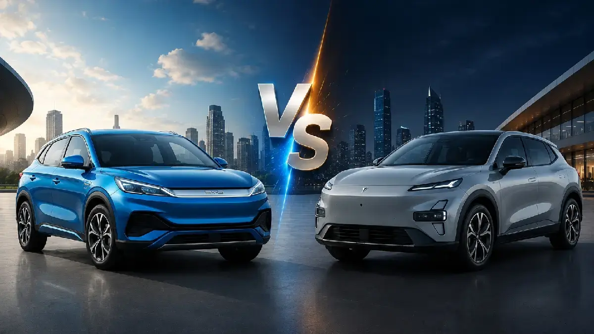 BYD Atto 3 dan Deapal SO5. (AI/JawaPos.com)

