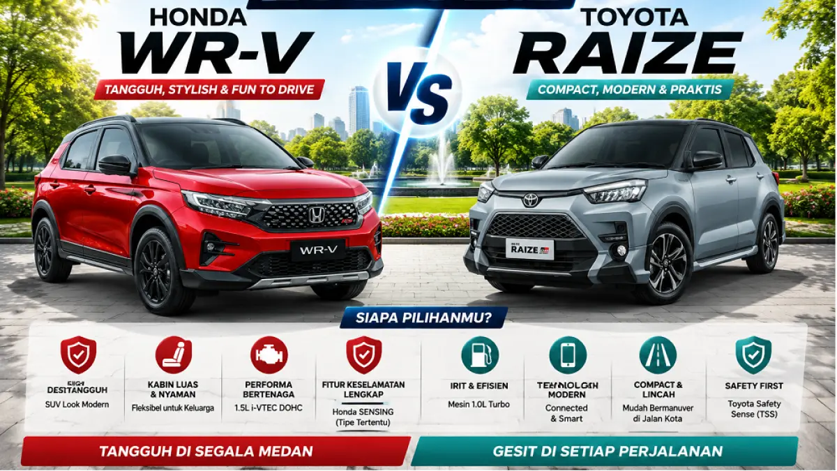 Honda WR-V versus Toyota Raize. (AI/ABD. ROCHIM)