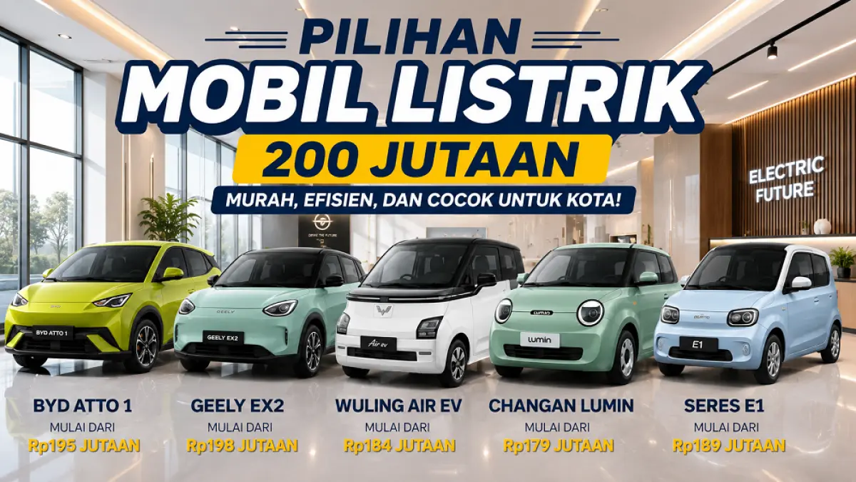 Pilihan mobil listrik seharga Rp 200 jutaan. (JPcom/AI/ABD. ROCHIM)