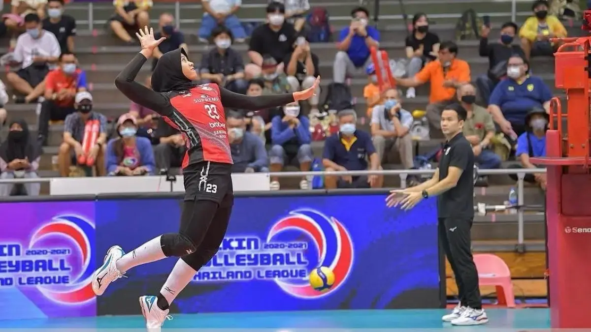 Megawati Hangestri bermain untuk Hyundai Hillstate. (instagram/@megawatihangestrip)