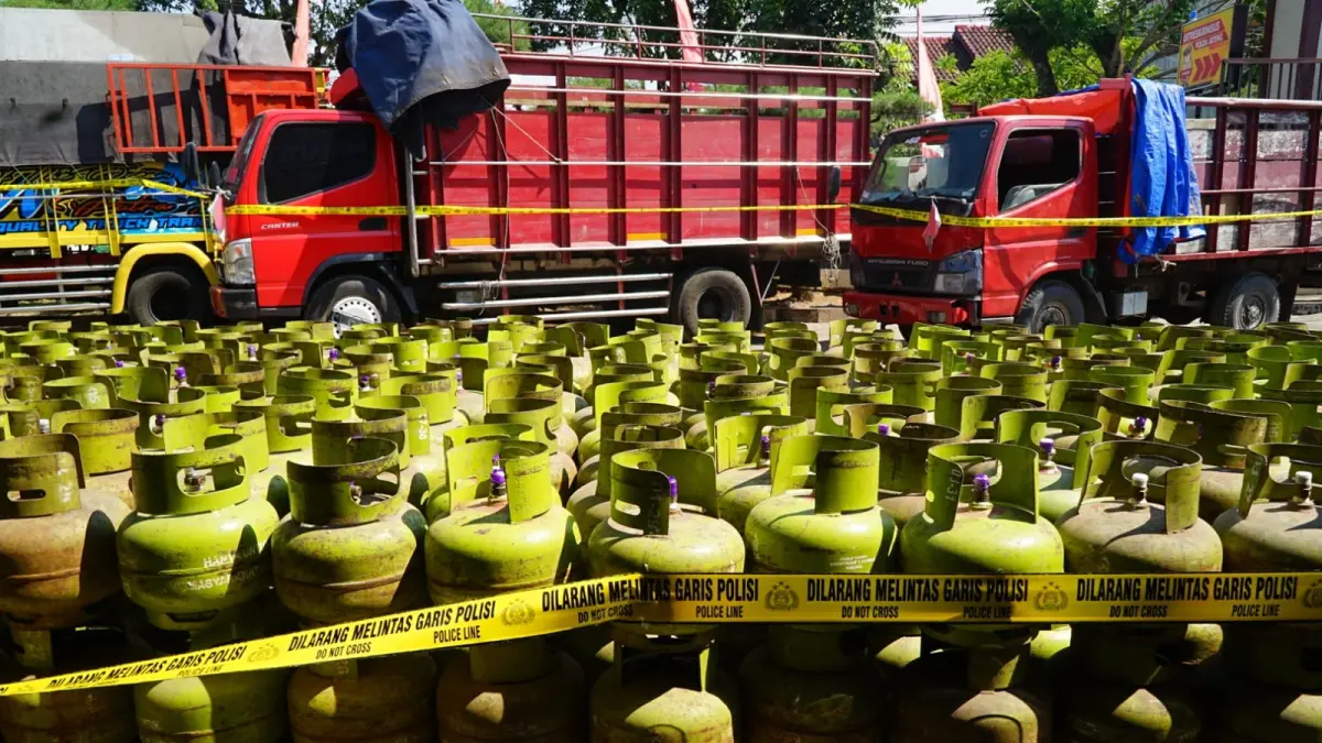 Polda Jateng menyita elpiji di wilayah hukum Jateng. (Polda Jateng)