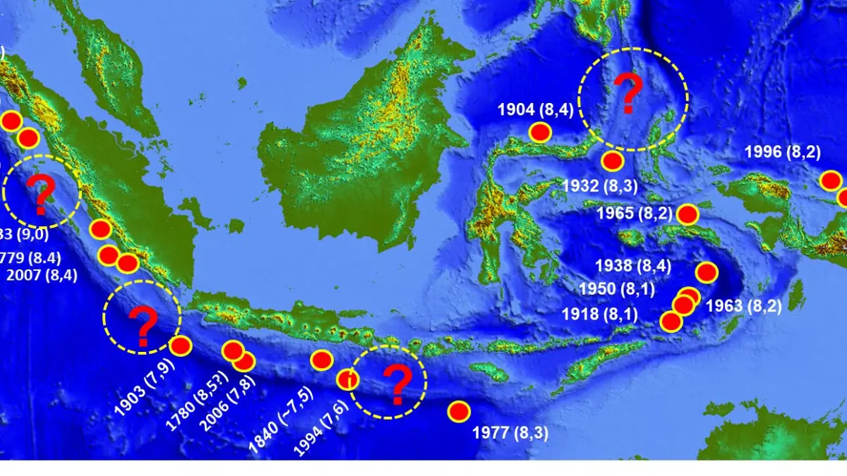 Peta Zona Megathrust