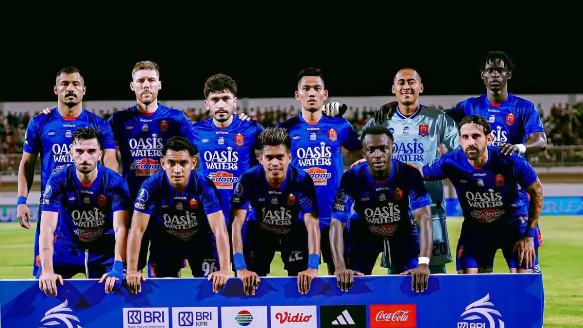 Skuad Persijap Jepara saat takluk 2 - 0 atas tuan rumah Madura United di laga pekan pertama BRI Super League 2026/2027.