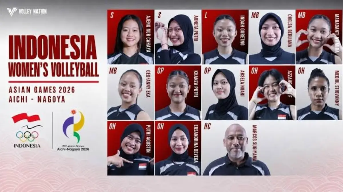 Squad Voli Putri Asian Games 2026