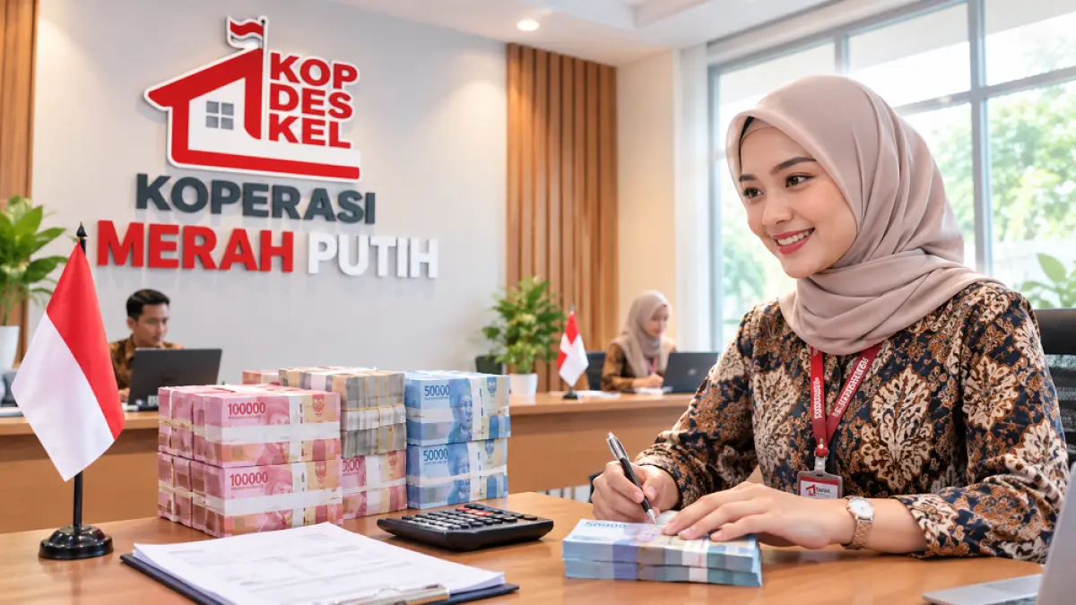 Ilustrasi gaji kopdes merah putih. (AI/ABD. ROCHIM)