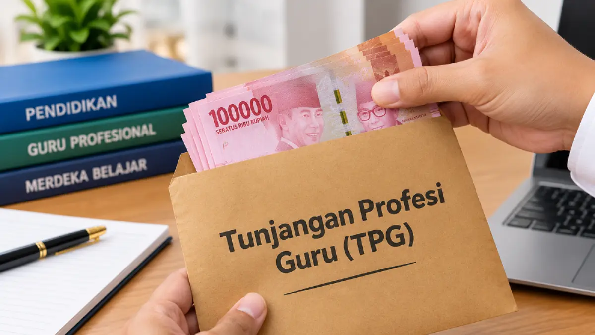 Ilustrasi tunjangan profesi guru (TPG). (AI/ABD. ROCHIM)