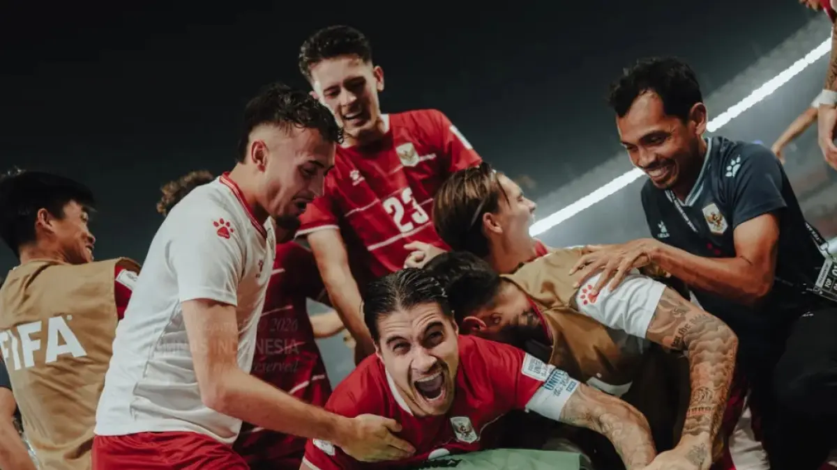 Pemain tim nasional Indonesia merayakan kemenangan atas Bangladesh (dok. PSSI)