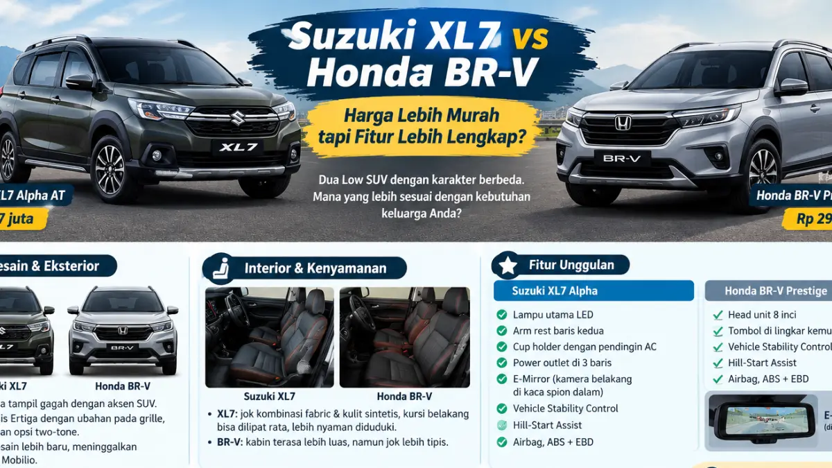 Suzuki XL-7 vs Honda BR-V. (AI/ABD. ROCHIM)