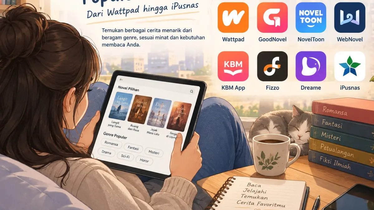 8 Platform Baca Novel digital
