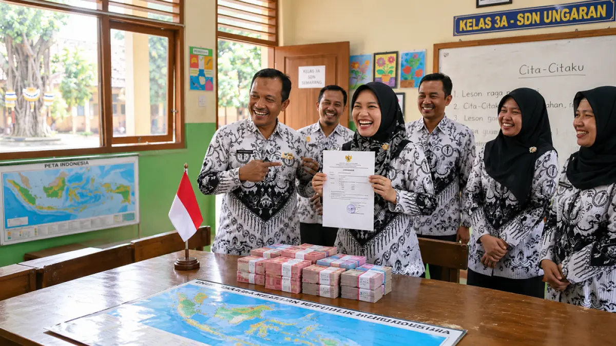 Ilustrasi gaji PPPK / ASN. (AI/ABD. ROCHIM)