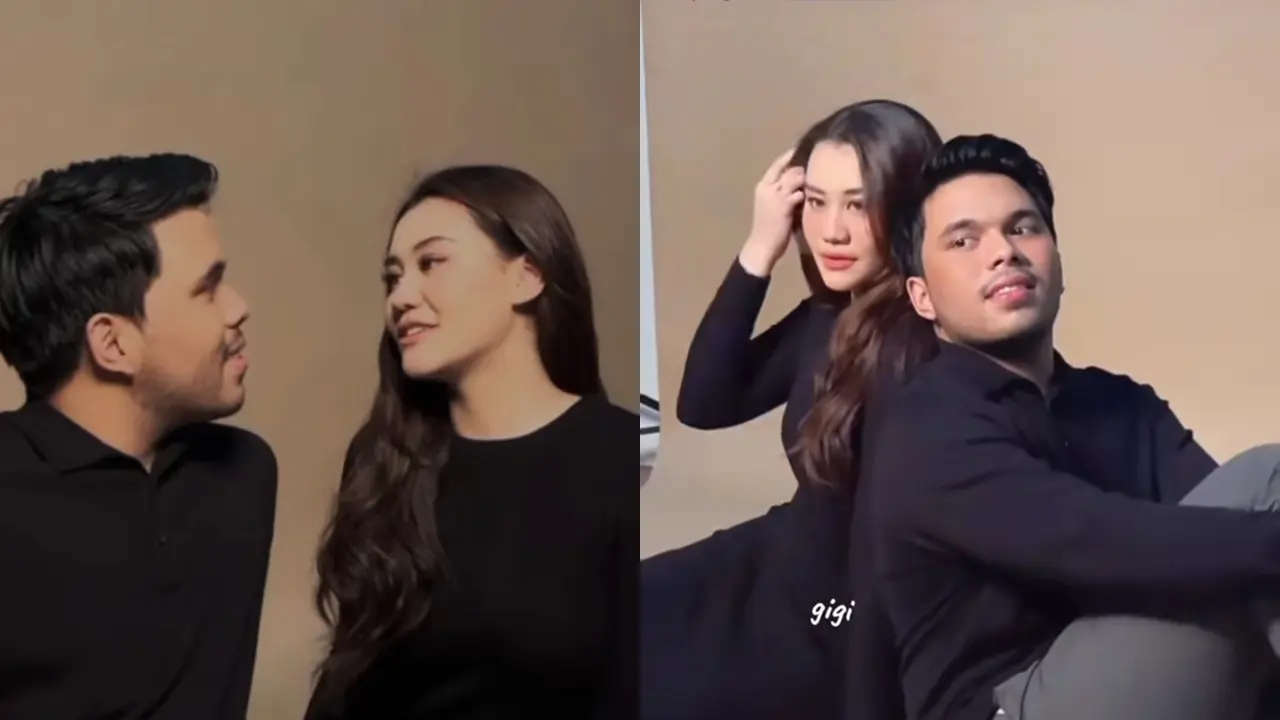 Pemotretan Romantis Thariq Halilintar dan Aaliyah Massaid (Sumber: Tiktok/gigiwigi3_)