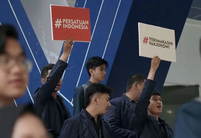 Mimbar demokrasi dan refleksi akhir tahun Aliansi Mahasiswa Malang Raya dengan tema Deklarasi Pemilu Damai Tanpa Provokasi di kampus Polinema 27. (Istimewa)