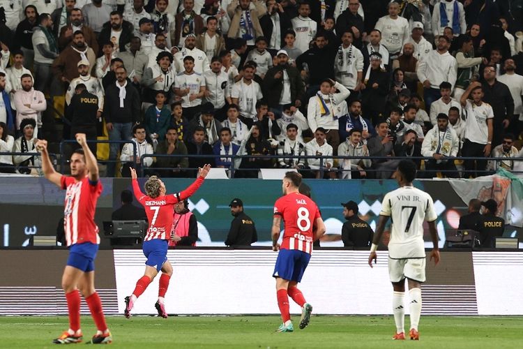 Real Madrid Bantai Atletico Madrid 5 Gol, Los Blancos ke Final Piala Super Spanyol. (Foto : AFP/GIUSEPPE CACACE)