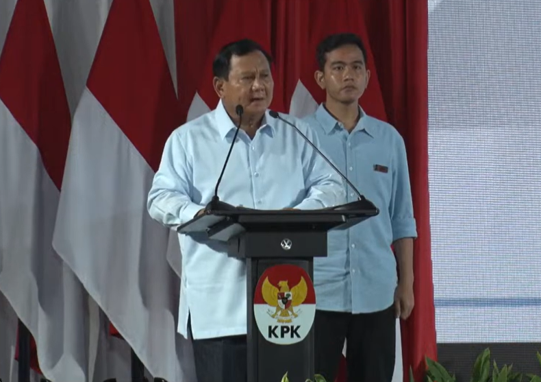 Tingkatkan Gaji Penyelenggara Negara, Prabowo Subianto  Upaya Tingkatkan Pemberantasan Korupsi. (Tangkapan Layar Youtube KPK RI)