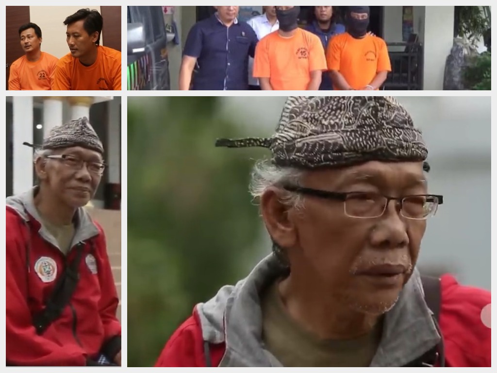 Abah Doing Budayawan sekaligus Sejarawan Bangkalan, Madura Kuliti Habis Makna Carok yang Sebenarnya Usai Tragedi Berdarah Carok Maut Mengerikan di Bangkalan. (Kolase RadarBangkalan.id/Tangkapan Layar Video Youtube @tvOneNews)