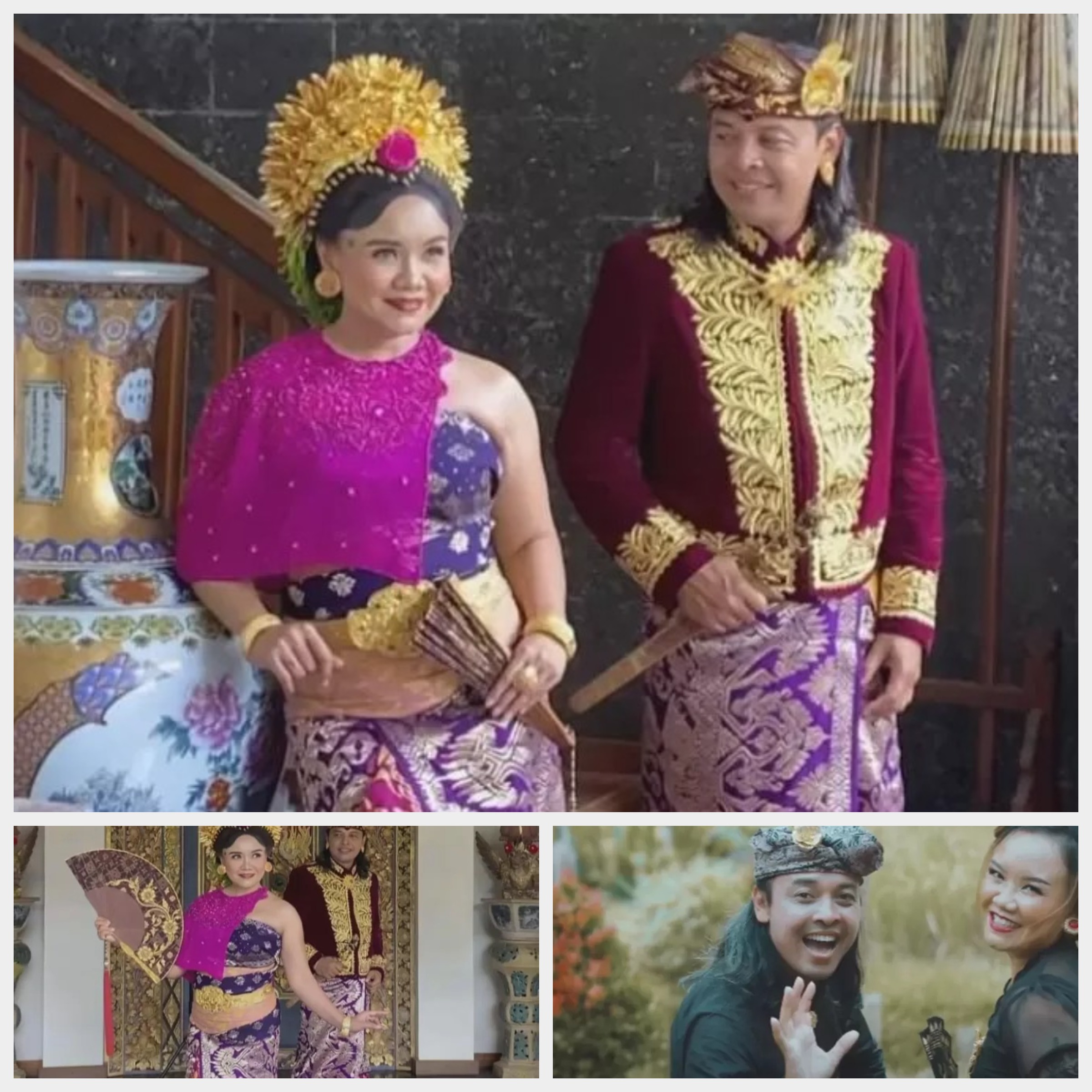 Kena Prank! Sesi Prawedding Widi Widiana dan Dek Ulik Rupanya untuk Pembuatan Video Klip: Terimakasih Support dan Doanya. (Kolase RadarBangkalan.id/baliexpress.jawapos.com)