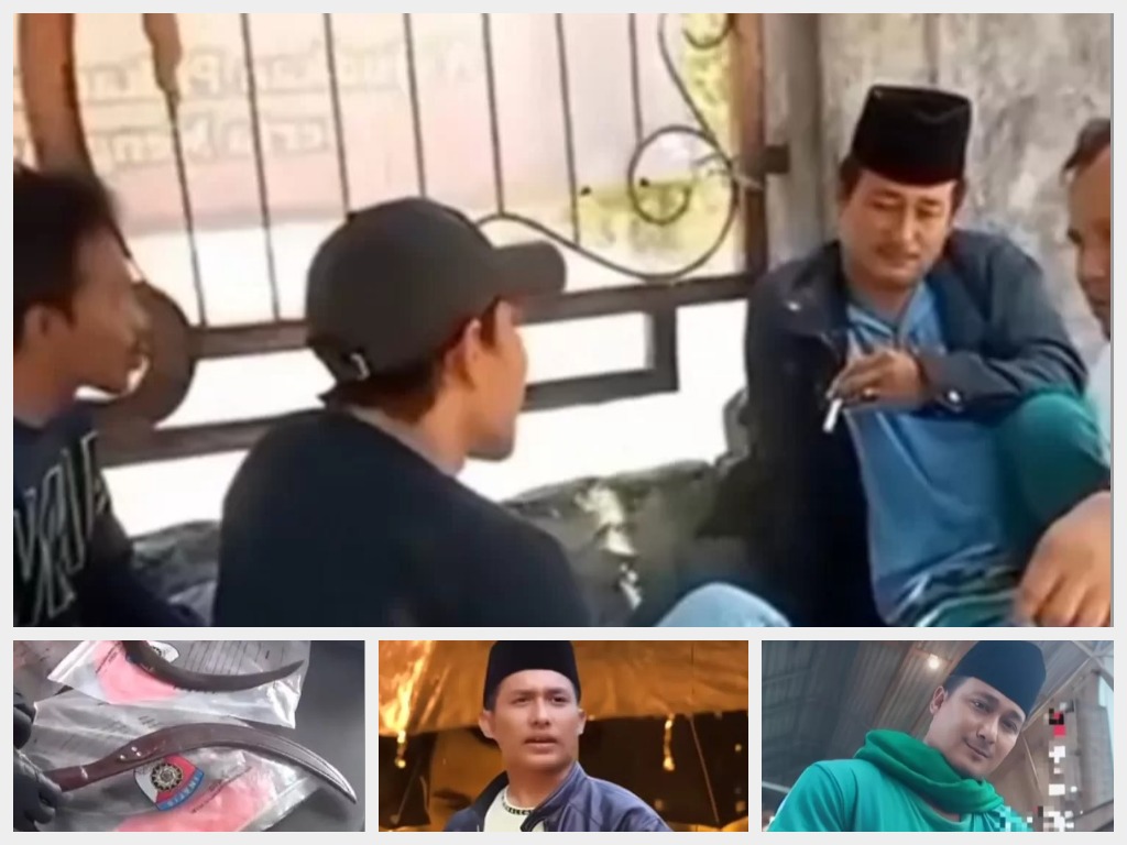 Runtuhnya Ilmu Kebal Mat Tanjar di Tangan Hasan Tanjung, Meskipun Celuritnya Patah: Terluka di Bagian. (Kolase RadarBangkalan.id/YouTube Pupung Widiyapurnama)