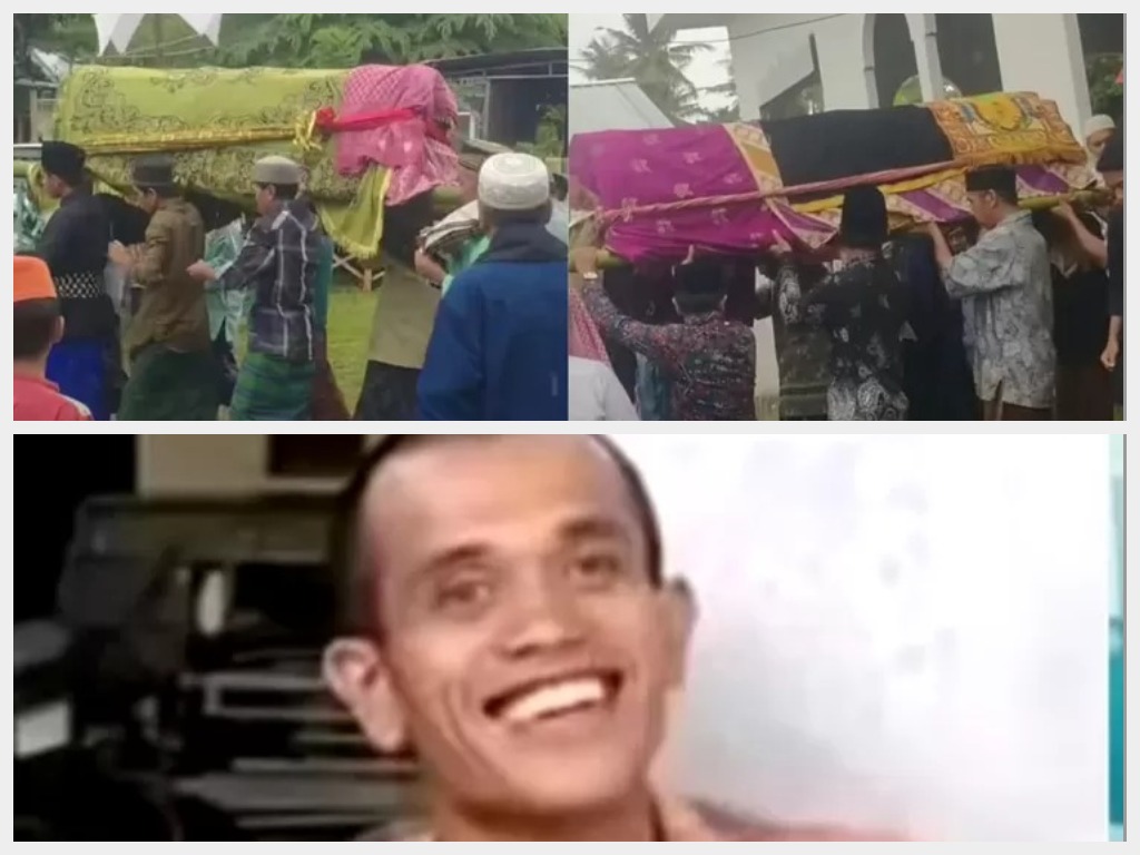 Mat Tanjar dan Mat Terdam Saat Warga Antar Jenazah Usai Carok Mengerikan: Gak Tega Lihat Luka. (Kolase RadarBangkalan.id/TikTok @wandiputasalut)