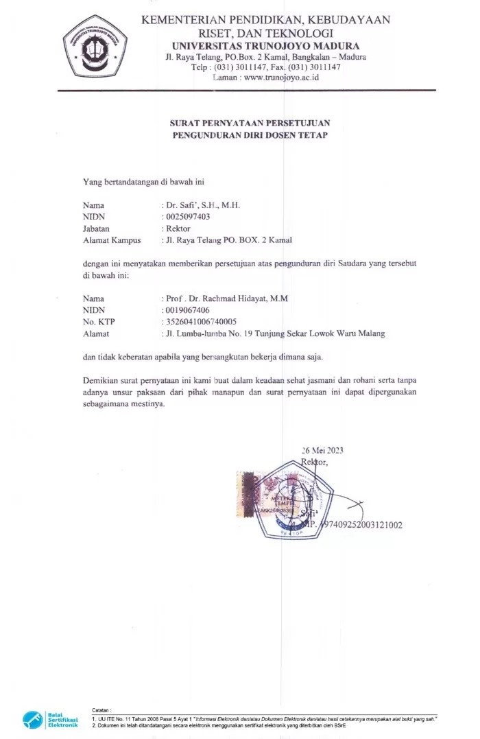 DISOAL: Surat lolos butuh yang diduga palsu. (ISTIMEWA)